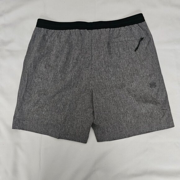 FLX Gray/Black Heather Elastic Waistband 7-Inch Accelerate Shorts Men's Large - Picture 4 of 16